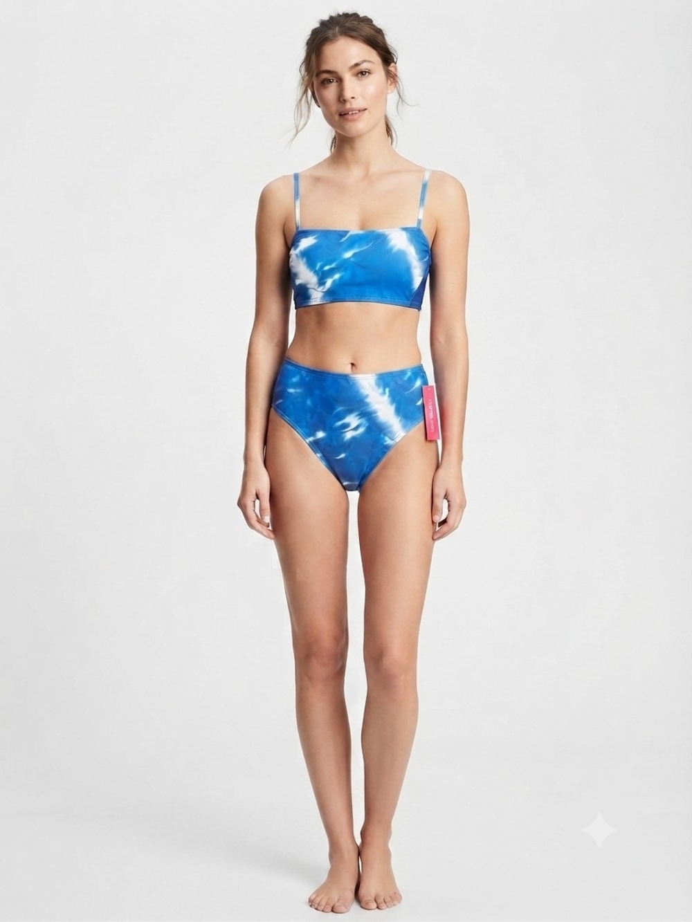 NWT Xhilaration Blue & White Tie Dye 2-Piece Bikini Set For Womans